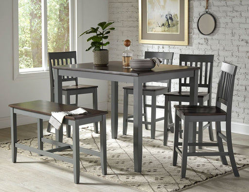 Jofran Decatur Lane Farmhouse Acacia Counter Stool (Set of 2) in Grey - Holmwood's Furniture & Design Center (Somersworth, NH)