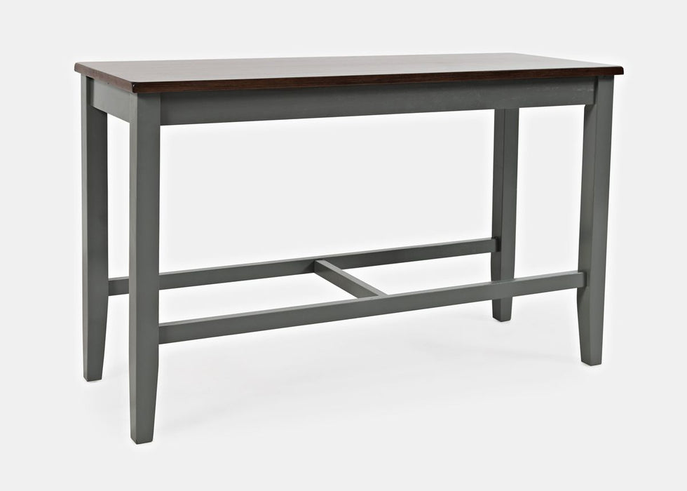 Jofran Decatur Lane Farmhouse 4 Piece Acacia Counter Height Set in Grey - Holmwood's Furniture & Design Center (Somersworth, NH)