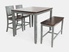 Jofran Decatur Lane Farmhouse 4 Piece Acacia Counter Height Set in Grey - Holmwood's Furniture & Design Center (Somersworth, NH)
