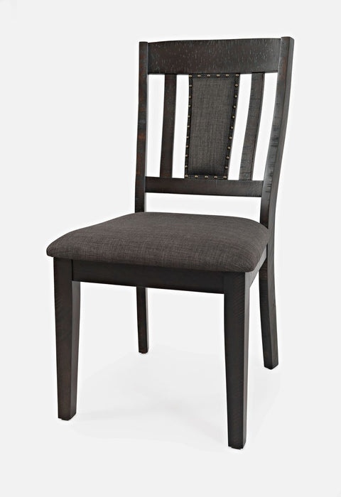 Jofran American Rustics Upholstered Slatback Chair (Set of 2) in Rustic Brown - Holmwood's Furniture & Design Center (Somersworth, NH)