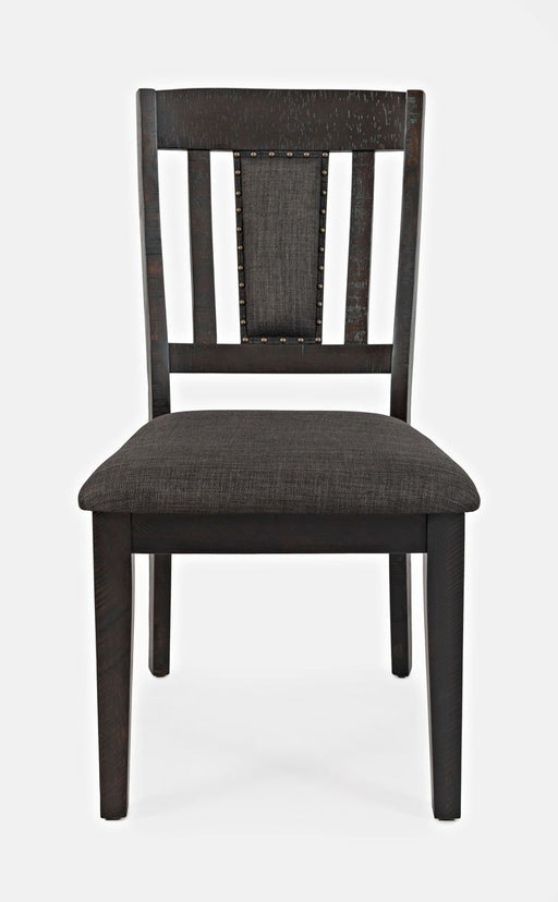 Jofran American Rustics Upholstered Slatback Chair (Set of 2) in Rustic Brown image
