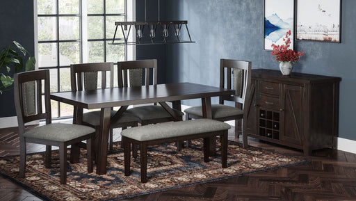Jofran American Rustics Sideboard Buffet with Wine Rack in Rustic Brown - Holmwood's Furniture & Design Center (Somersworth, NH)