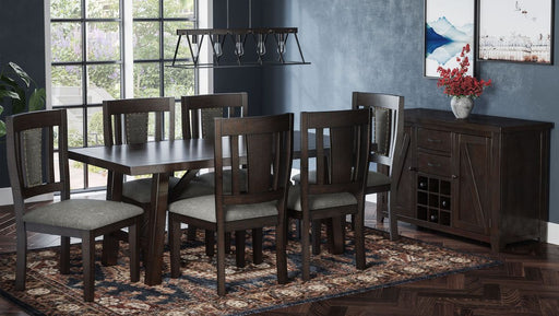 Jofran American Rustics Upholstered Slatback Chair (Set of 2) in Rustic Brown - Holmwood's Furniture & Design Center (Somersworth, NH)