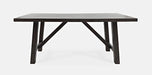Jofran American Rustics 72" Distressed Acacia Trestle Dining Table in Rustic Brown image