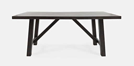 Jofran American Rustics 72" Distressed Acacia Trestle Dining Table in Rustic Brown image