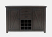 Jofran American Rustics Sideboard Buffet with Wine Rack in Rustic Brown image