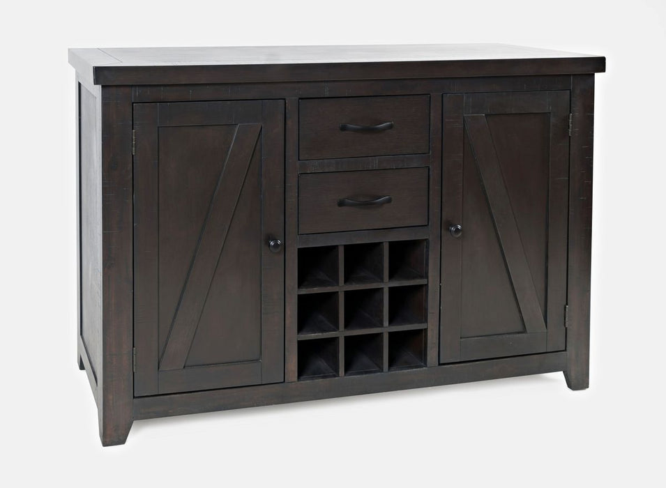 Jofran American Rustics Sideboard Buffet with Wine Rack in Rustic Brown - Holmwood's Furniture & Design Center (Somersworth, NH)