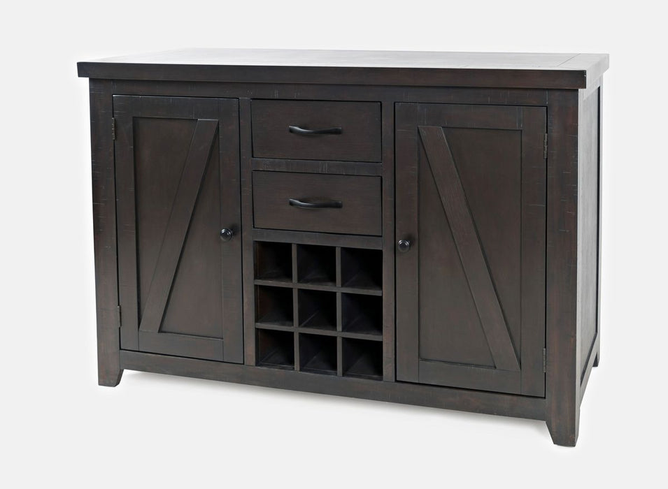 Jofran American Rustics Sideboard Buffet with Wine Rack in Rustic Brown - Holmwood's Furniture & Design Center (Somersworth, NH)