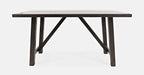 Jofran American Rustics 72" Counter Height Distressed Acacia Trestle Dining Table in Rustic Brown image