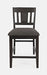 Jofran American Rustics Upholstered Slatback Stool (Set of 2) in Rustic Brown image