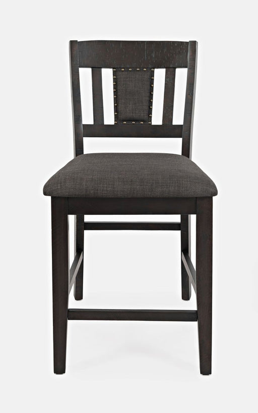 Jofran American Rustics Upholstered Slatback Stool (Set of 2) in Rustic Brown image
