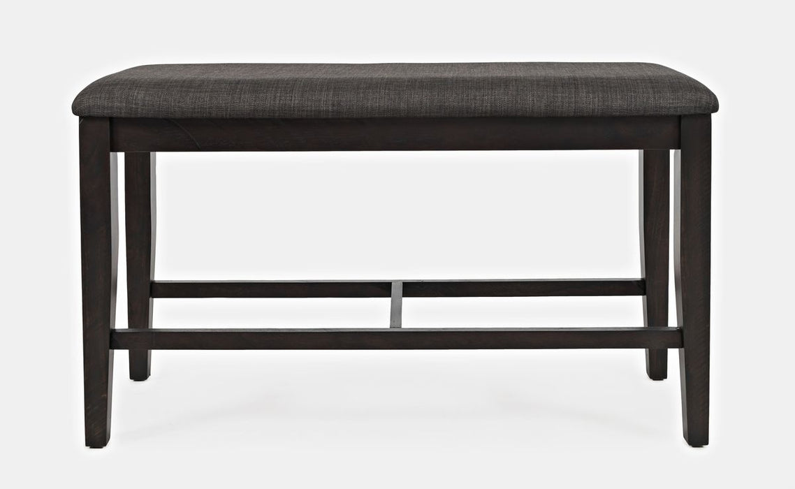 Jofran American Rustics Upholstered 42" Counter Bench in Rustic Brown image