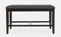 Jofran American Rustics Upholstered 42" Counter Bench in Rustic Brown image