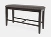 Jofran American Rustics Upholstered 42" Counter Bench in Rustic Brown - Holmwood's Furniture & Design Center (Somersworth, NH)