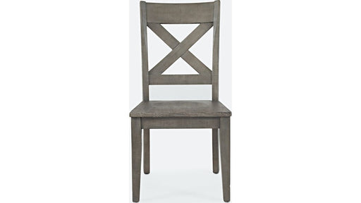 Jofran Outer Banks X-Back Chair in Gray (Set of 2) - Holmwood's Furniture & Design Center (Somersworth, NH)