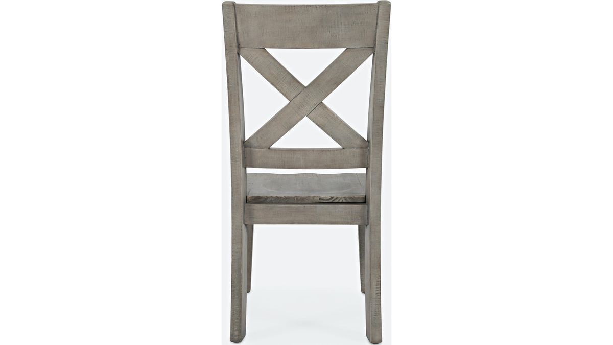 Jofran Outer Banks X-Back Chair in Gray (Set of 2) - Holmwood's Furniture & Design Center (Somersworth, NH)