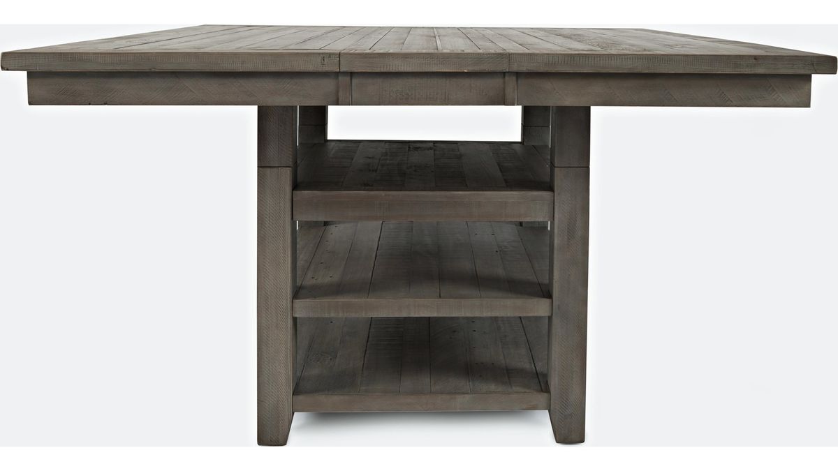 Jofran Outer Banks Hi/Low Square Storage Dining Table in Gray - Holmwood's Furniture & Design Center (Somersworth, NH)