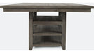 Jofran Outer Banks Hi/Low Square Storage Dining Table in Gray - Holmwood's Furniture & Design Center (Somersworth, NH)