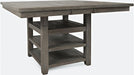Jofran Outer Banks Hi/Low Square Storage Dining Table in Gray - Holmwood's Furniture & Design Center (Somersworth, NH)