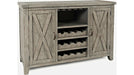 Jofran Outer Banks Server with Bottle and Glass Storage in Gray - Holmwood's Furniture & Design Center (Somersworth, NH)