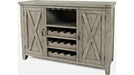 Jofran Outer Banks Server with Bottle and Glass Storage in Gray - Holmwood's Furniture & Design Center (Somersworth, NH)