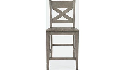 Jofran Outer Banks X-Back Stool in Gray (Set of 2) - Holmwood's Furniture & Design Center (Somersworth, NH)