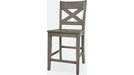 Jofran Outer Banks X-Back Stool in Gray (Set of 2) - Holmwood's Furniture & Design Center (Somersworth, NH)