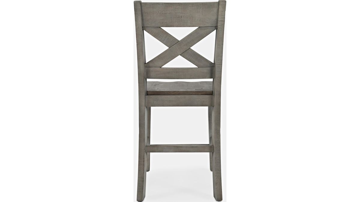 Jofran Outer Banks X-Back Stool in Gray (Set of 2) - Holmwood's Furniture & Design Center (Somersworth, NH)