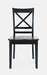 Jofran Asbury Park Solid Acacia Farmhouse X-Back Chair (Set of 2) in Black image