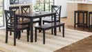 Jofran Asbury Park Solid Acacia Farmhouse X-Back Chair (Set of 2) in Black - Holmwood's Furniture & Design Center (Somersworth, NH)