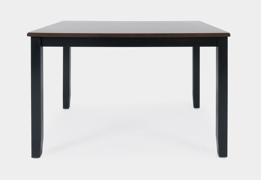 Jofran Asbury Park Solid Acacia Farmhouse 4-Pack Dining Set - Table with 2 Chairs and Bench in Black - Holmwood's Furniture & Design Center (Somersworth, NH)