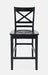 Jofran Asbury Park Solid Acacia Farmhouse X Back Stool (Set of 2) in Black image