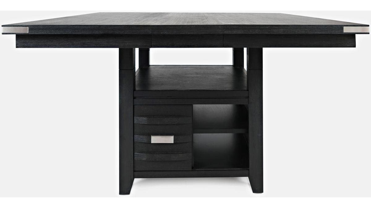 Jofran Altamonte Square Dining w/Storage Base in Dark Charcoal - Holmwood's Furniture & Design Center (Somersworth, NH)
