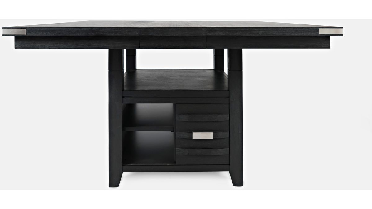 Jofran Altamonte Square Dining w/Storage Base in Dark Charcoal - Holmwood's Furniture & Design Center (Somersworth, NH)