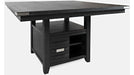 Jofran Altamonte Square Dining w/Storage Base in Dark Charcoal - Holmwood's Furniture & Design Center (Somersworth, NH)