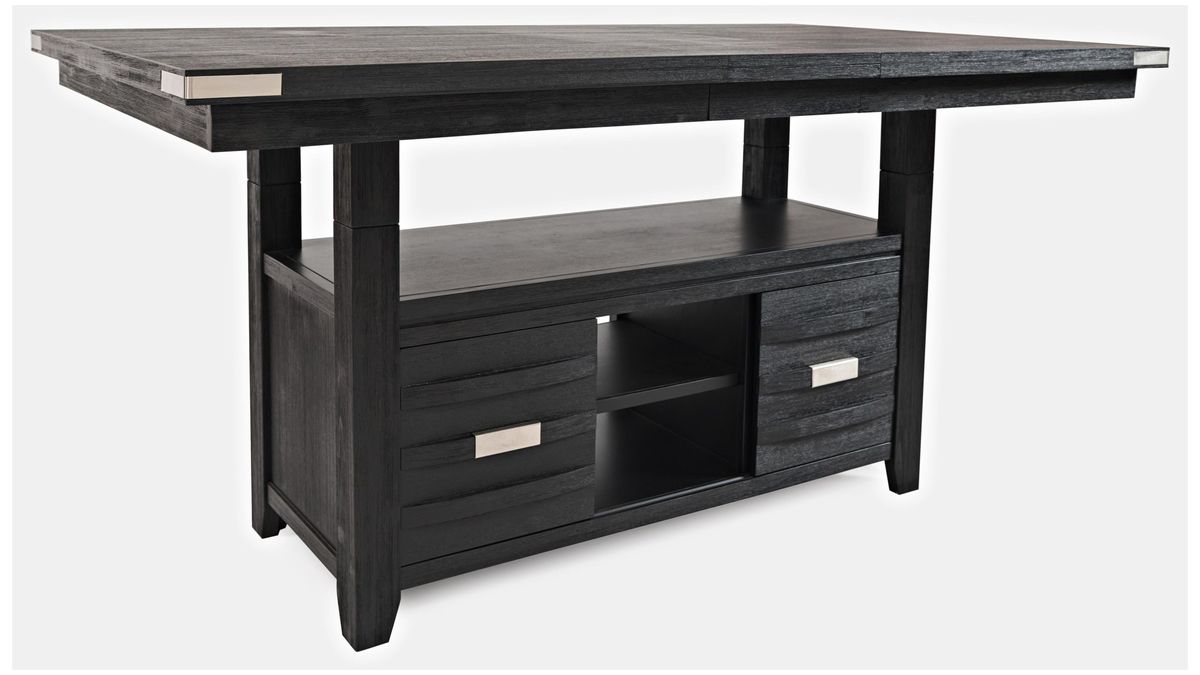 Jofran Altamonte Counter Height Dining Table in Dark Charcoal - Holmwood's Furniture & Design Center (Somersworth, NH)