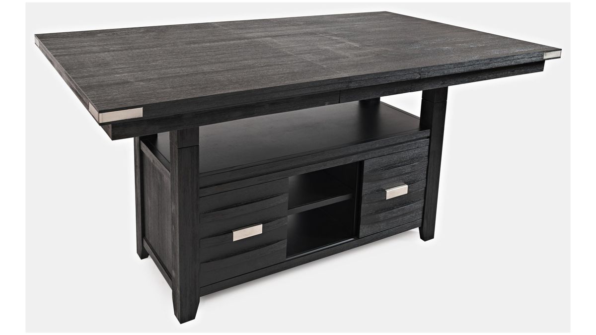Jofran Altamonte Counter Height Dining Table in Dark Charcoal - Holmwood's Furniture & Design Center (Somersworth, NH)