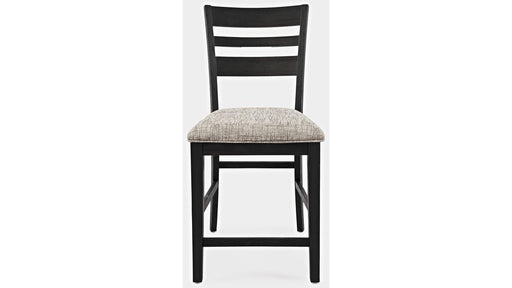 Jofran Altamonte Ladderback Counter Stool in Dark Charcoal (Set of 2) - Holmwood's Furniture & Design Center (Somersworth, NH)
