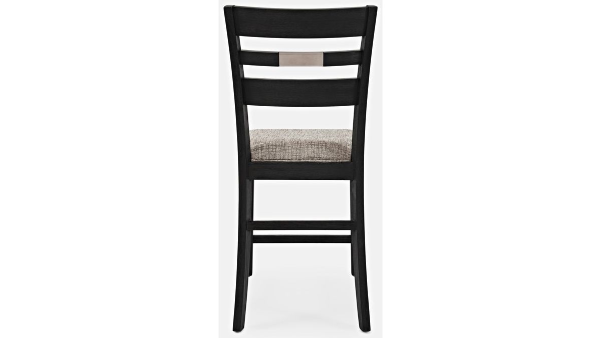Jofran Altamonte Ladderback Counter Stool in Dark Charcoal (Set of 2) - Holmwood's Furniture & Design Center (Somersworth, NH)