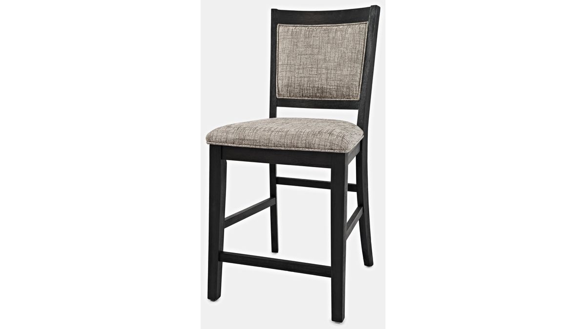 Jofran Altamonte Upholstered Counter Stool in Dark Charcoal (Set of 2) - Holmwood's Furniture & Design Center (Somersworth, NH)
