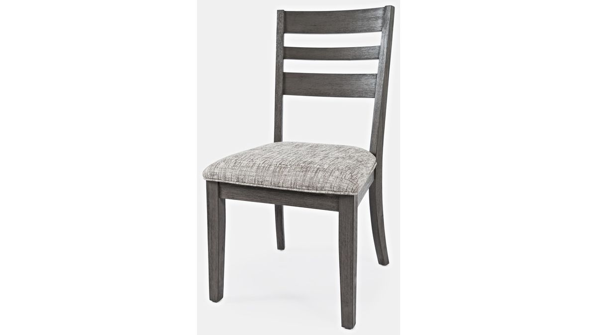 Jofran Altamonte Ladderback Chair in Brushed Grey (Set of 2) - Holmwood's Furniture & Design Center (Somersworth, NH)