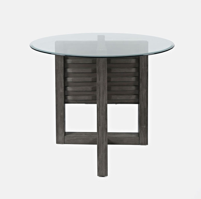 Jofran Altamonte 48" Round Counter Dining Table in Brushed Grey - Holmwood's Furniture & Design Center (Somersworth, NH)