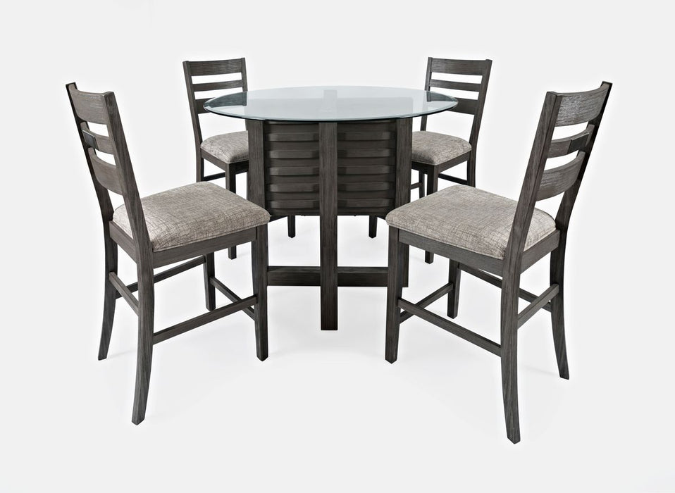 Jofran Altamonte 48" Round Counter Dining Table in Brushed Grey - Holmwood's Furniture & Design Center (Somersworth, NH)