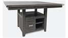Jofran Altamonte Square Dining w/Storage Base in Brushed Grey - Holmwood's Furniture & Design Center (Somersworth, NH)