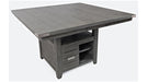 Jofran Altamonte Square Dining w/Storage Base in Brushed Grey - Holmwood's Furniture & Design Center (Somersworth, NH)