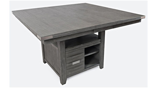 Jofran Altamonte Square Dining w/Storage Base in Brushed Grey - Holmwood's Furniture & Design Center (Somersworth, NH)