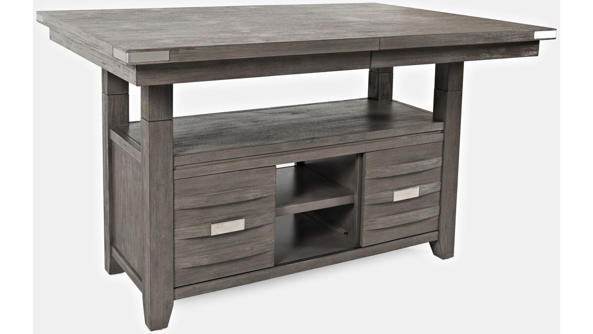 Jofran Altamonte Counter Height Dining Table in Brushed Grey - Holmwood's Furniture & Design Center (Somersworth, NH)