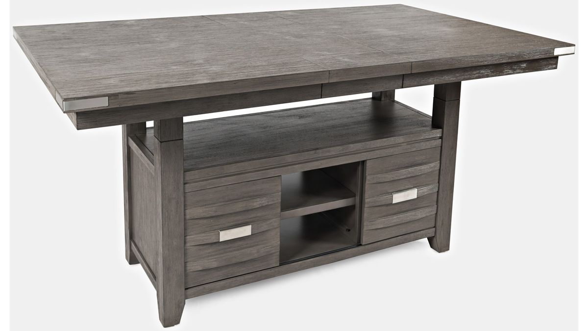 Jofran Altamonte Counter Height Dining Table in Brushed Grey - Holmwood's Furniture & Design Center (Somersworth, NH)