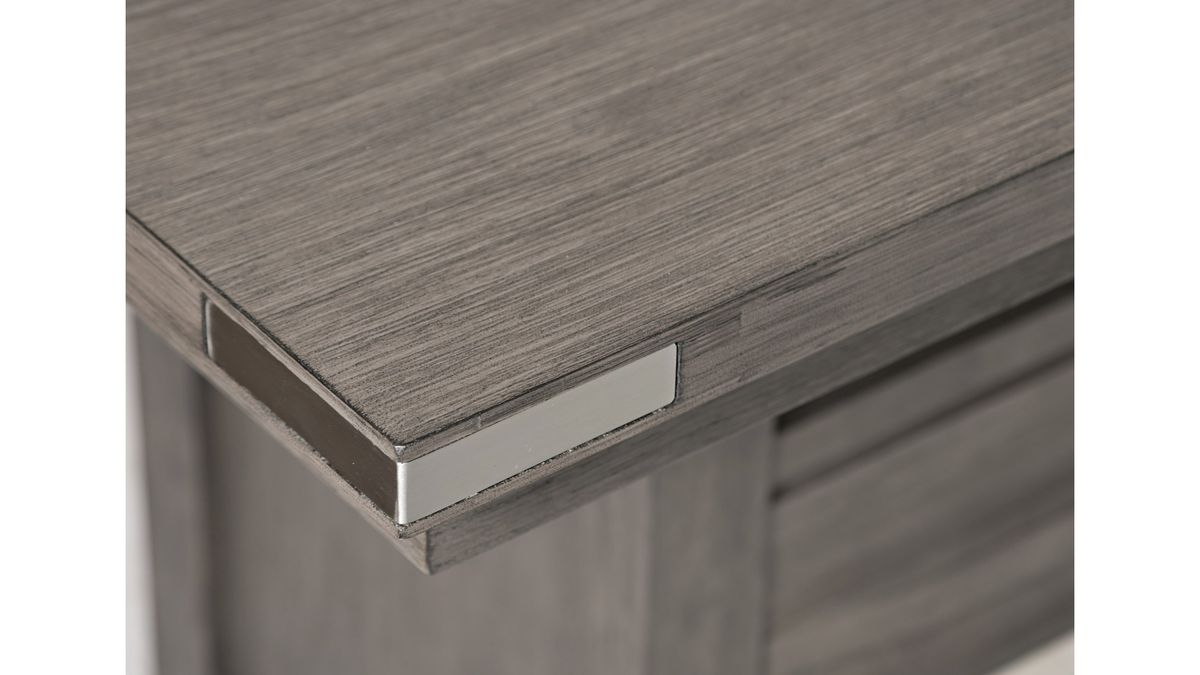 Jofran Altamonte Counter Height Dining Table in Brushed Grey - Holmwood's Furniture & Design Center (Somersworth, NH)