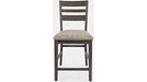 Jofran Altamonte Ladderback Counter Stool in Brushed Grey (Set of 2) - Holmwood's Furniture & Design Center (Somersworth, NH)